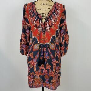Tolani silk tunic sz M